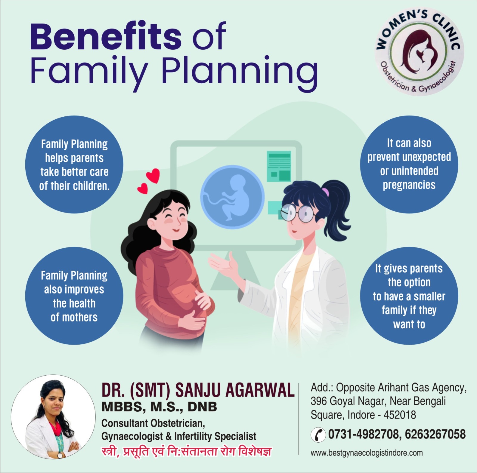 Best Gynecologist for Family Planning in Indore