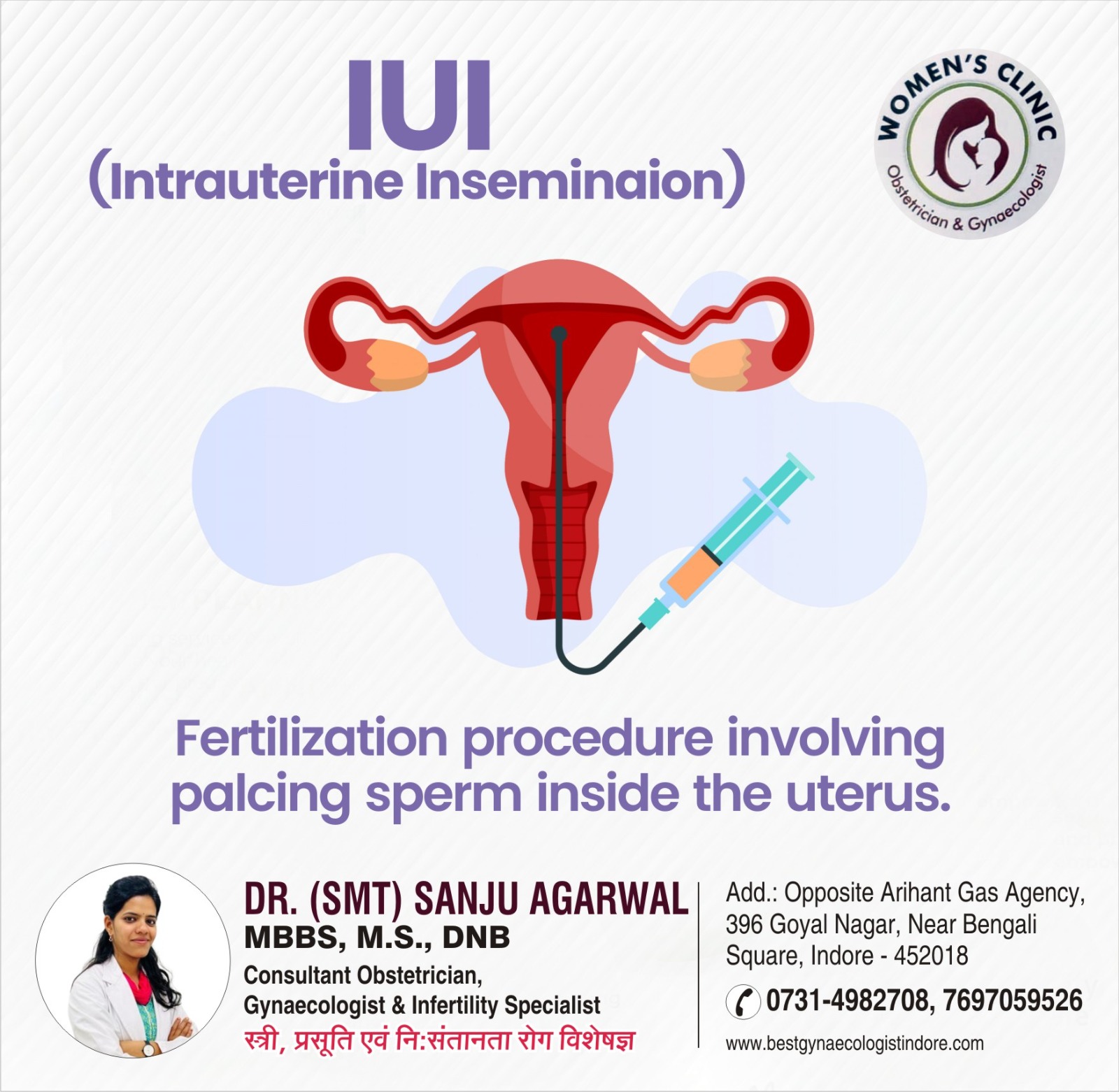 Best Gynecologist for Intrauterine Insemination Treatment in Indore