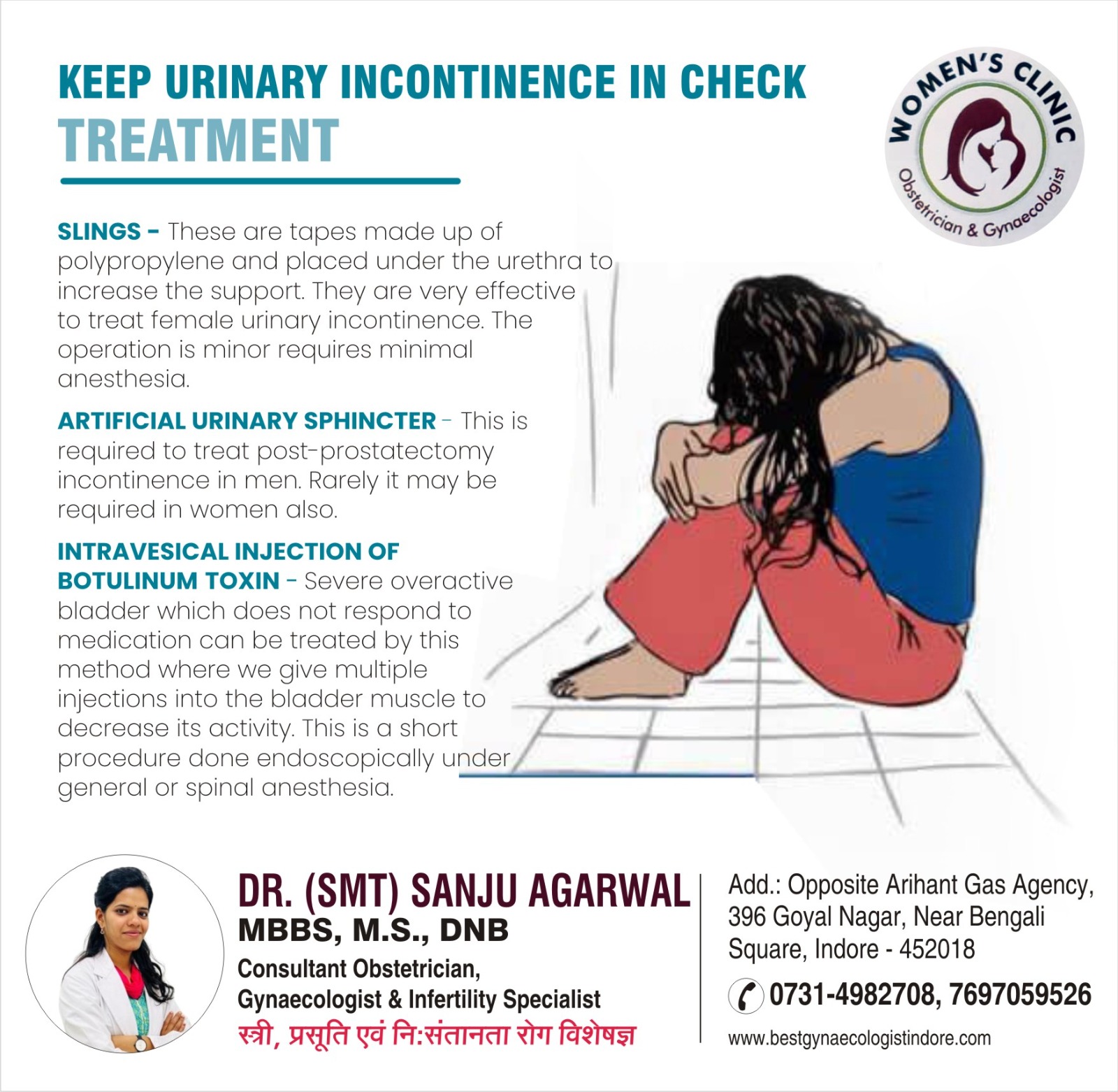 Best Gynecologist for Urinary Incontinence Treatment in Indore